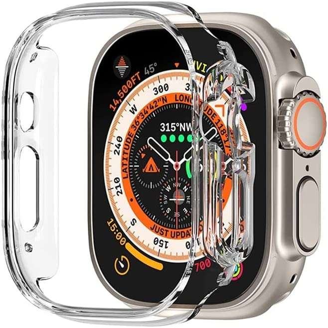 Transparent color Hard PC Bumper Case for iWatch Ultra 49MM