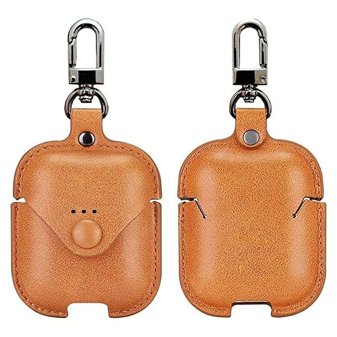 Light Brown Leather Cover Compatible with Boat Airdopes 131/138