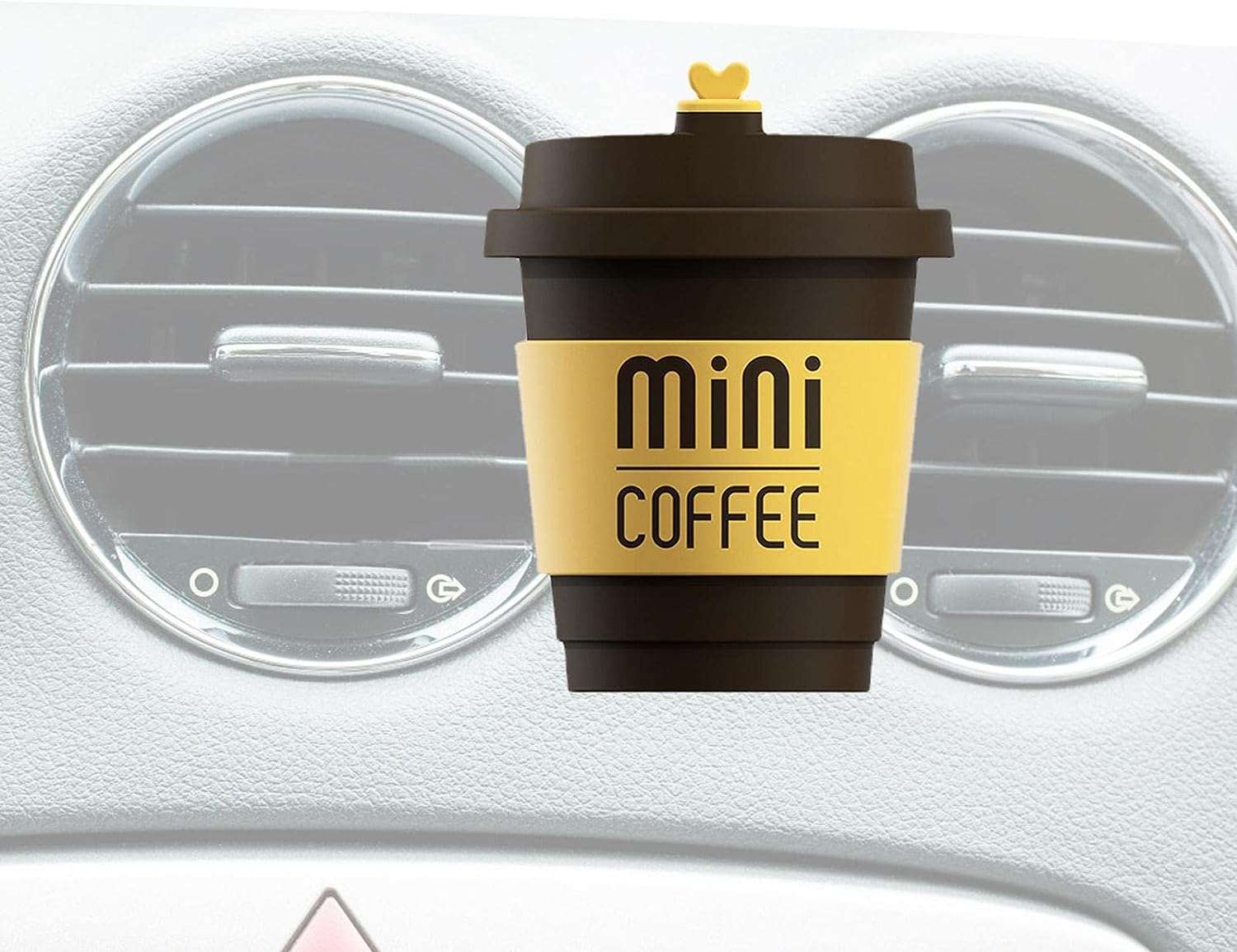 Dark Brown / Orange Color Car Mini Coffee Cup Air Fresheners