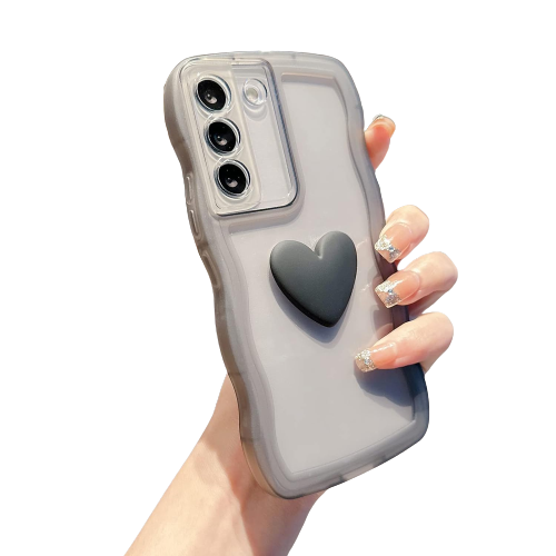 3D Love Heart Case for Samsung S22Ultra/S23 Ultra & S21FE - Black
