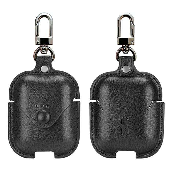 Black Leather Cover Compatible with Boat Airdopes 131/138