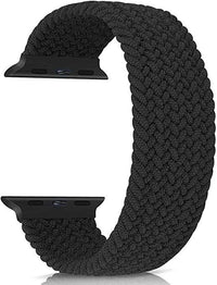 42/44/45/49 MM Black Nylon Braided Solo Loop Strap Band