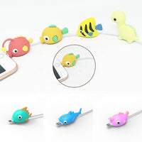 yellow with Black lines Color Fish Cable Bite Protectors for all cables