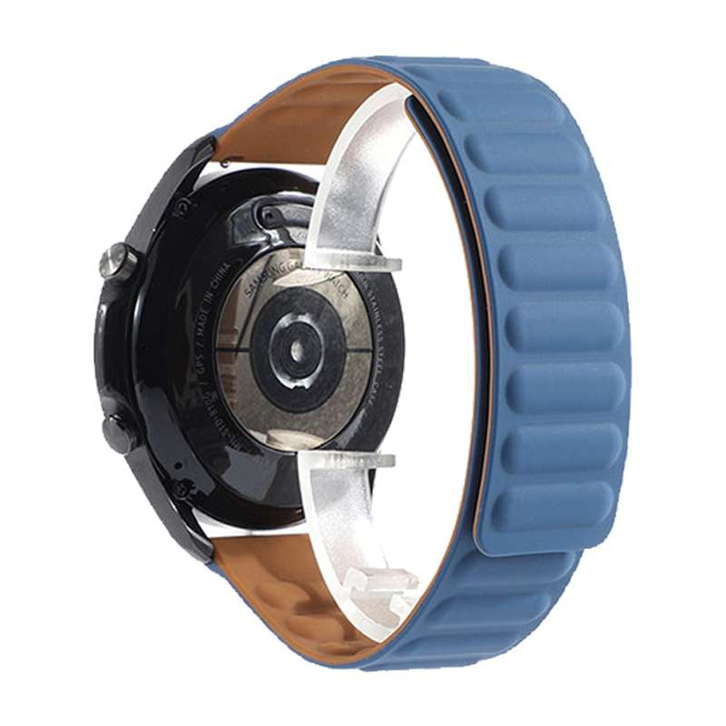 20 MM Blue Silicon Magnetic Watch Band for Android Smartwatches