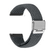 22 MM Dark Grey Adjustable Nylon Braided straps