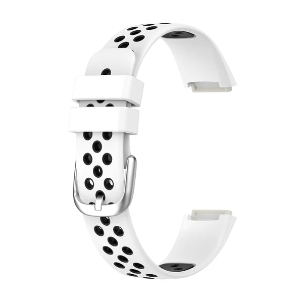 White+Black Two-color Silicone Watch Band for Fitbit Luxe