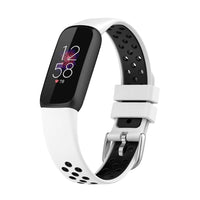 White+Black Two-color Silicone Watch Band for Fitbit Luxe
