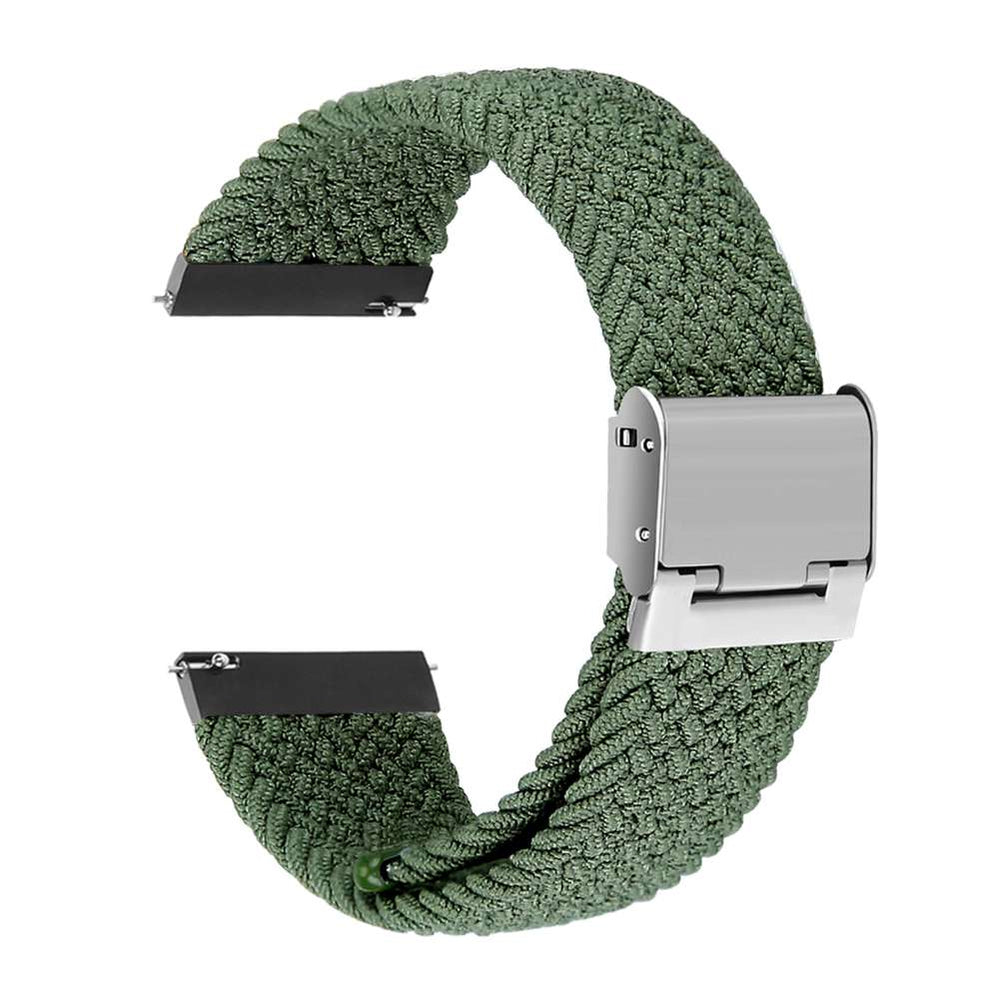 22 MM Green Adjustable Nylon Braided straps