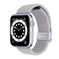 42/44/45/49 MM Light Grey Adjustable Nylon Braided Loop Strap for Apple Watches
