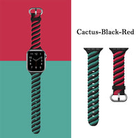 38/40/41 MM Cotton Candy (Cactus-Black-Red) Double Band for Apple Watches