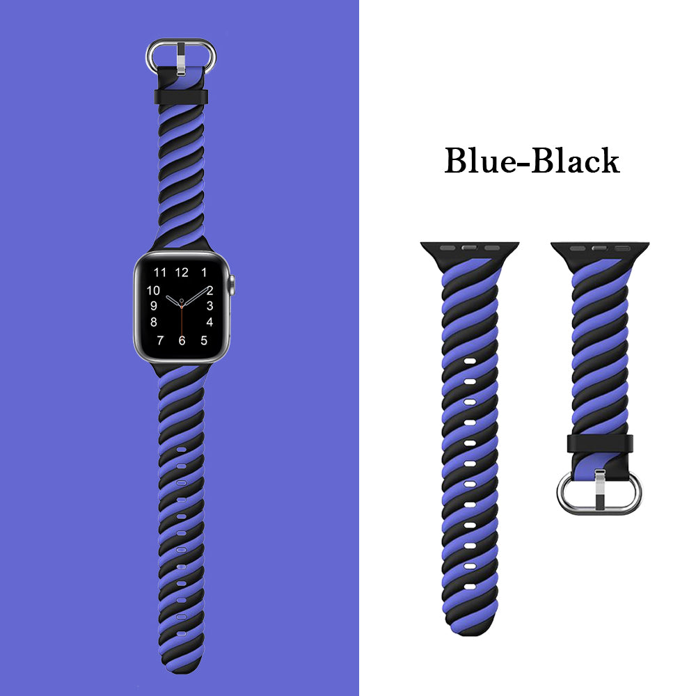 38/40/41 MM Cotton Candy (Blue Black) Double Band for Apple Watches