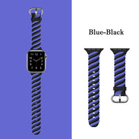 38/40/41 MM Cotton Candy (Blue Black) Double Band for Apple Watches
