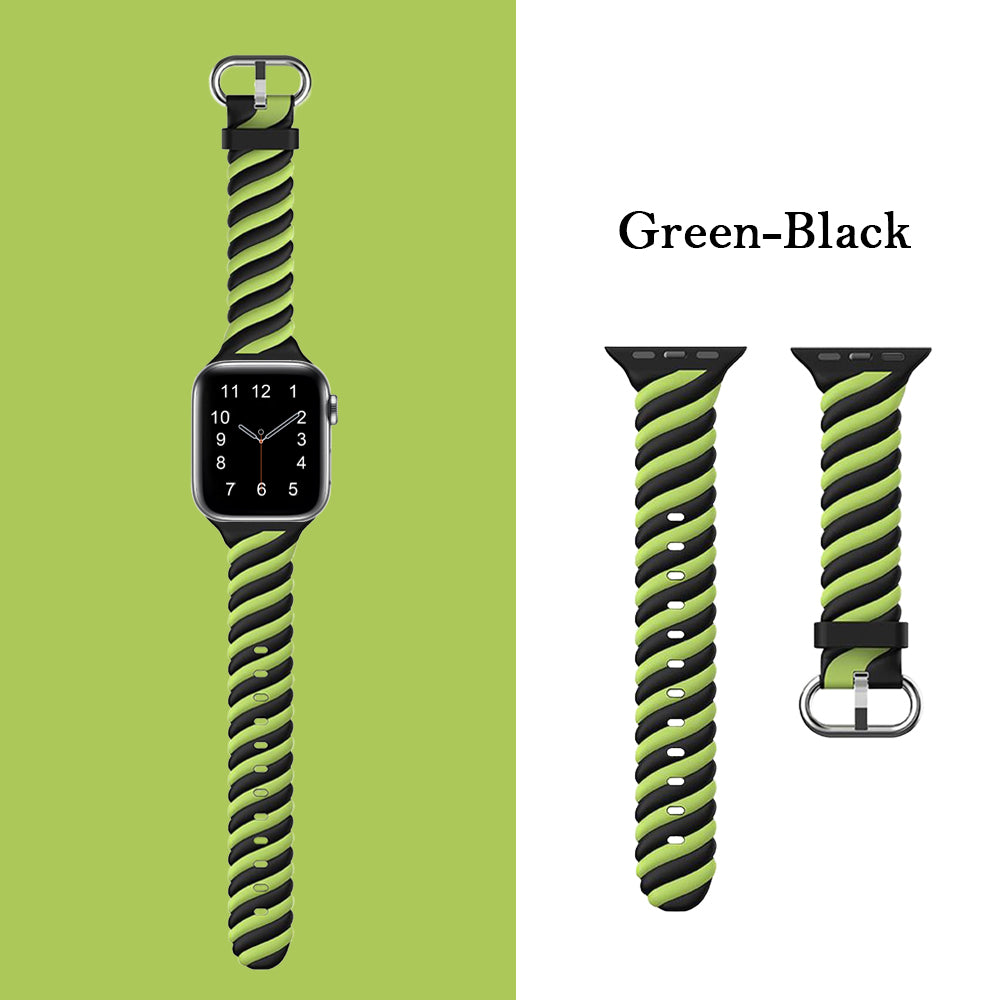 38/40/41 MM Cotton Candy (Green Black) Double Band for Apple Watches