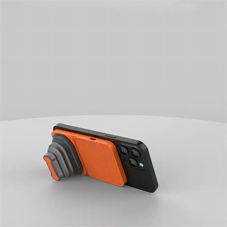 Orange 15W Foldable Magnetic <br> Wireless Charger Stand
