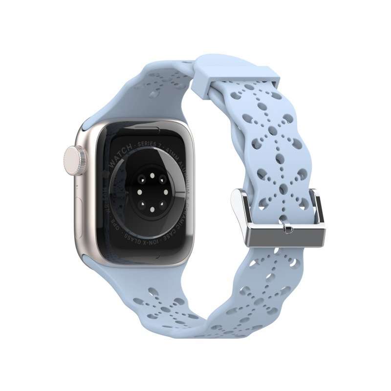 38/40/41 MM SkyBlue Feminine Lace Silicone Band for Apple Watches