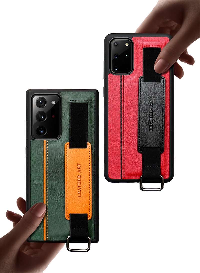 Black Wallet Case with Wristband Kickstand for Samsung S23 Ultra