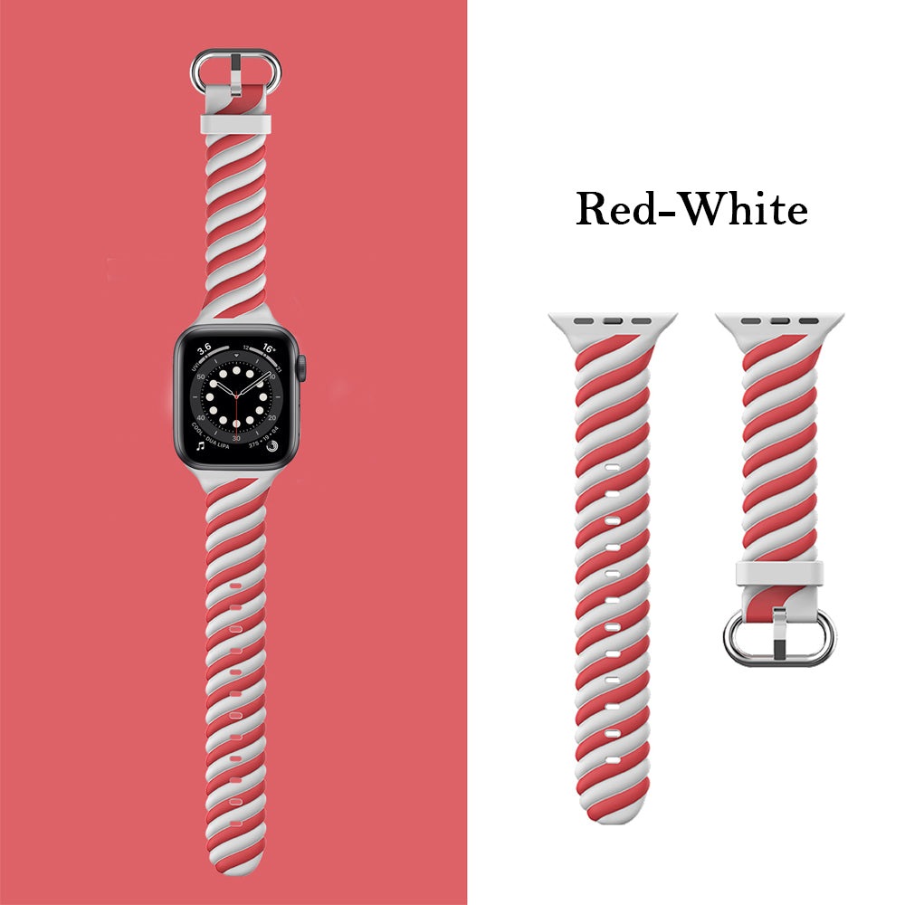 38/40/41 MM Cotton Candy (Red White) Double Band for Apple Watches