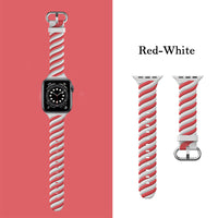38/40/41 MM Cotton Candy (Red White) Double Band for Apple Watches