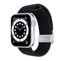 38/40/41 MM Black Adjustable Nylon Braided Loop Strap for Apple watches