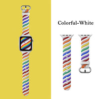 38/40/41 MM Cotton Candy (Colorful White) Double Band for Apple Watches