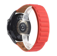 22 MM Silicon Magnetic Watch Band - Red