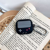 Black Game Console Design Case with Keychain for Apple Air Pods 3