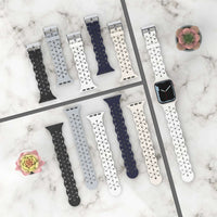 38/40/41 MM SkyBlue Feminine Lace Silicone Band for Apple Watches