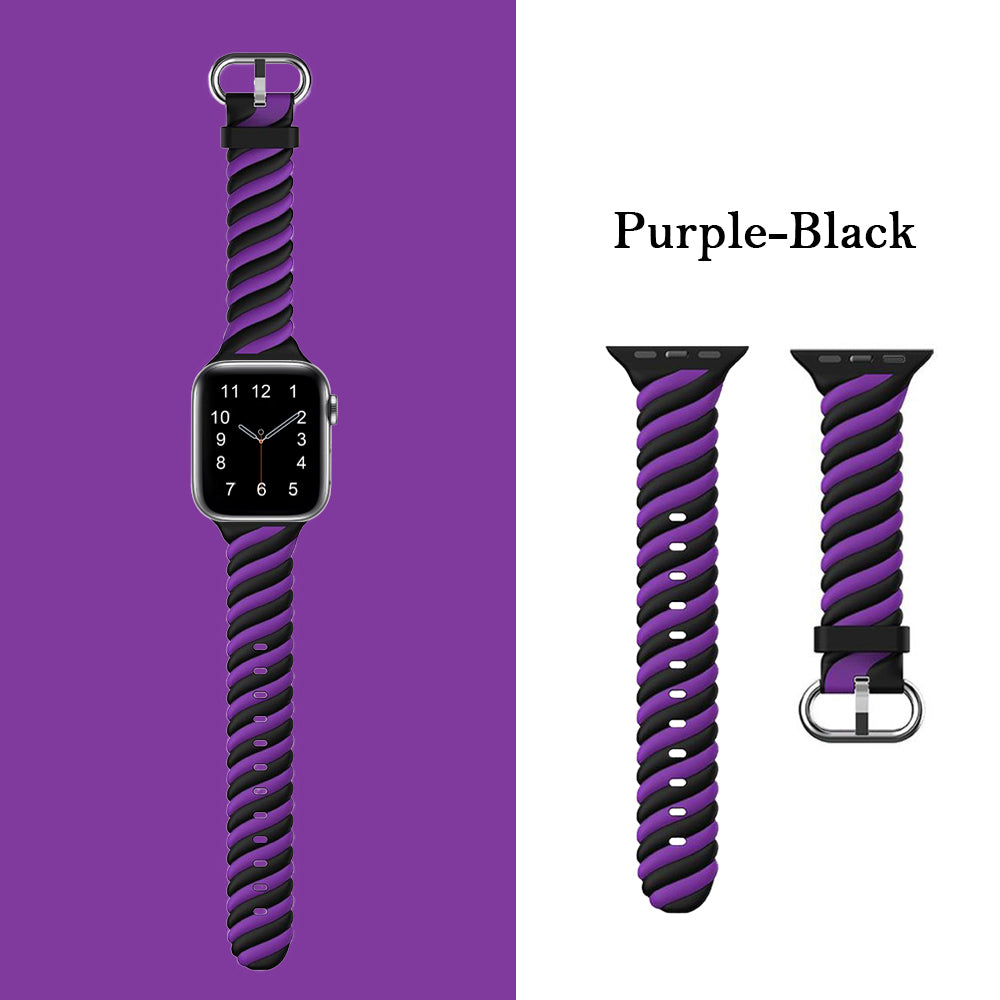 38/40/41 MM Cotton Candy (Purple Black) Double Band for Apple Watches