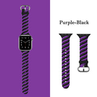 38/40/41 MM Cotton Candy (Purple Black) Double Band for Apple Watches