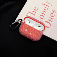 Red color Luxury glitter case for Apple Airpods pro