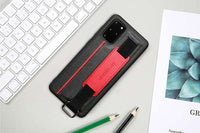 Black Wallet Case with Wristband Kickstand for Samsung S23 Ultra