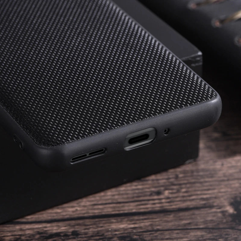 Grey Slim Hybrid Matte Nylon Cloth Case Cover for OnePlus 11R