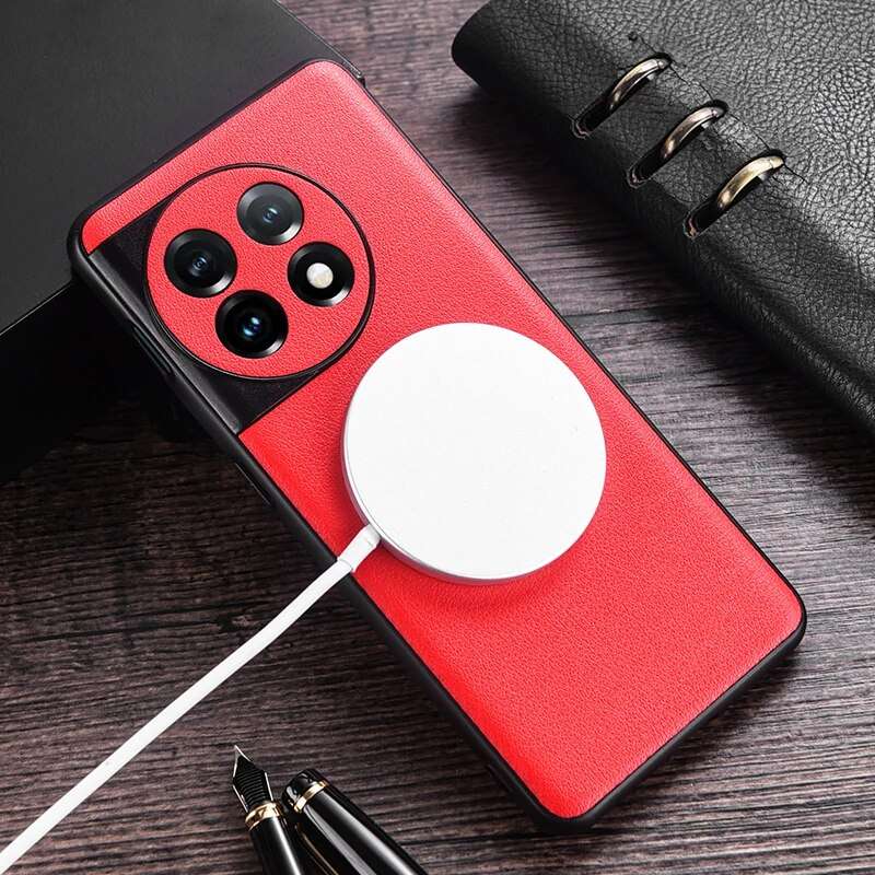 Red Slim Case with Magsafe Ring for One plus 11R
