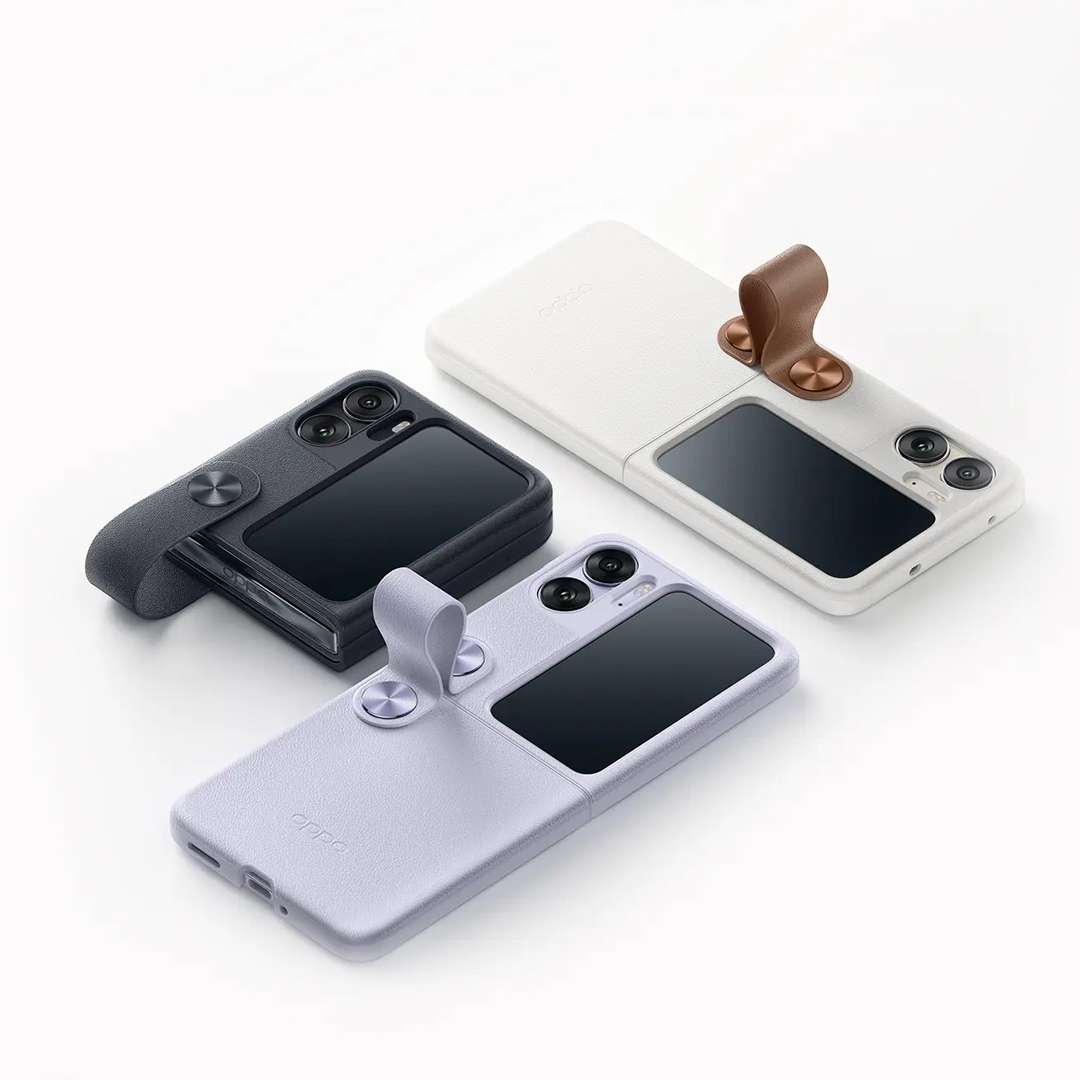 Black color Hand Strap Type cases for OPPO Find N2