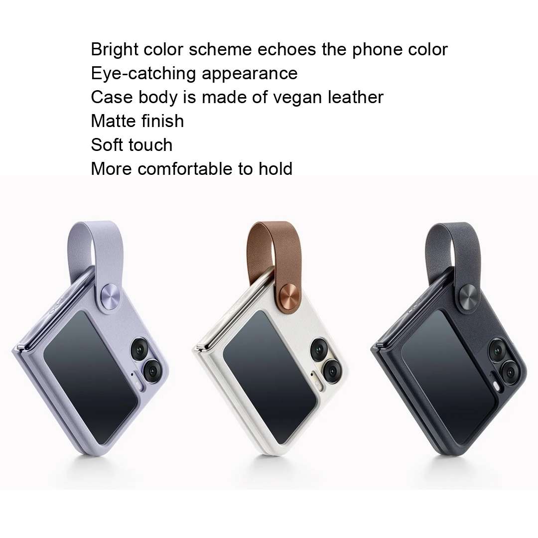 Black color Hand Strap Type cases for OPPO Find N2