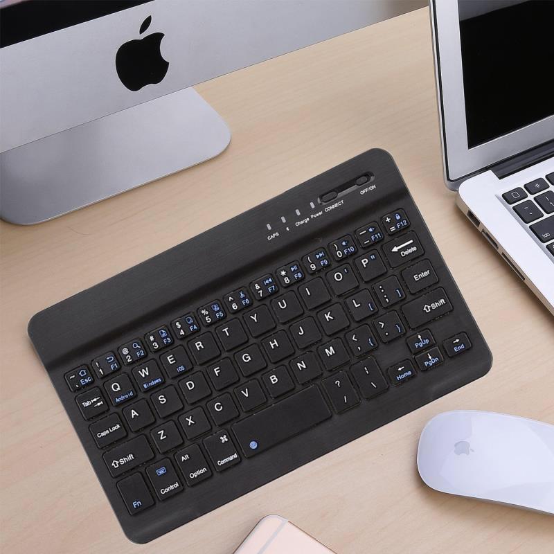Black color Rechargeable Bluetooth wireless keyboard