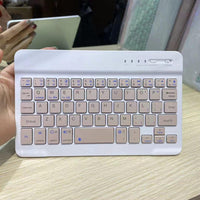 Pink color Rechargeable Bluetooth wireless keyboard