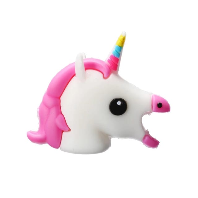 White Unicorn Bite Cable Protector
