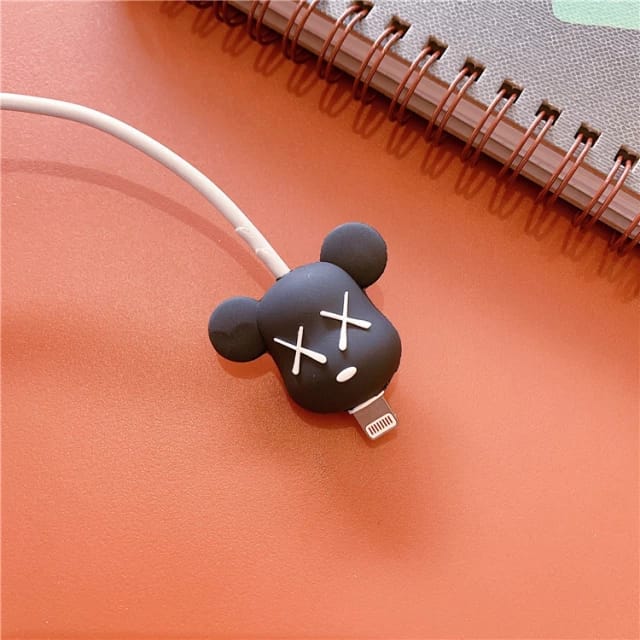 Black Kaws Bear Design cable bite Protector for all cables