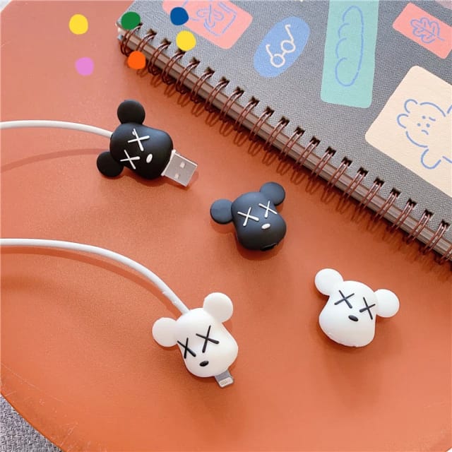 Black Kaws Bear Design cable bite Protector for all cables