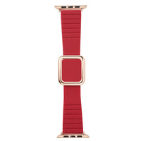 42/44/45/49 MM Red Luxury Microfiber Buckle strap for Apple Watches