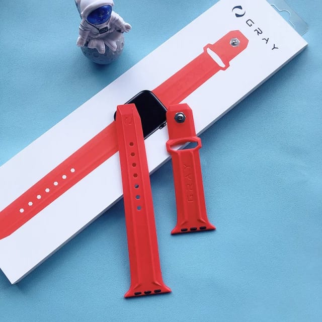 38/40/41 MM Red Silicon Band in GRAY Brand
