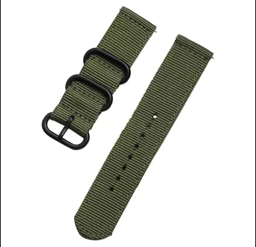 Nylon Sport Loop Zulu Band for 18 MM(Green)