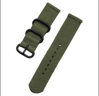 Nylon Sport Loop Zulu Band for 18 MM(Green)