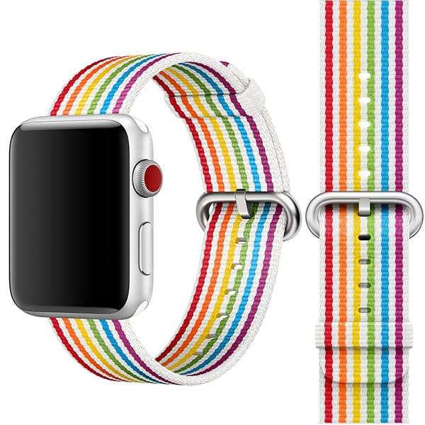 38/40/41 MM Rainbow woven nylon bands for Apple Watches