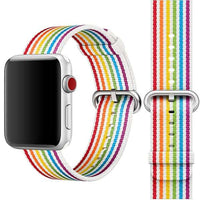 38/40/41 MM Rainbow woven nylon bands for Apple Watches