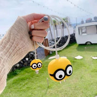Minion Silicone cartoon charger protective case for iphone