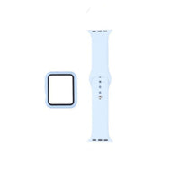 45 MM Sky Blue Silicone Watch Band with Case Protector