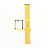 Yellow Silicone Watch Band Case Protector Cover Strap - 40 MM