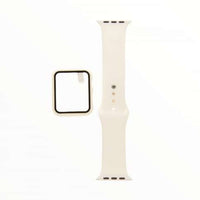 White Silicone Watch Band Case Protector Cover Strap - 41 MM